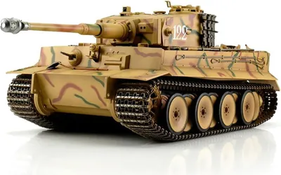 Zdjęcie produktu dla Czołg Torro 1:16 RC Tiger 1 z systemem IR 2,4GHz RTR Beżowy