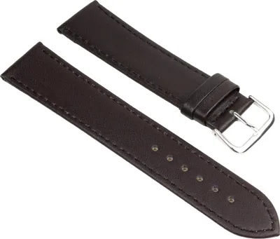 Produktbild von Ersatzband Uhrenarmband XL Leder Dunkelbraun mit Ton-in-Ton-Ziernaht 25612S, Stegbreite:18mm