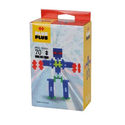 Productafbeelding van Plus-Plus Mini Neon 70 - Roboter bouwstenen, constructieblokken