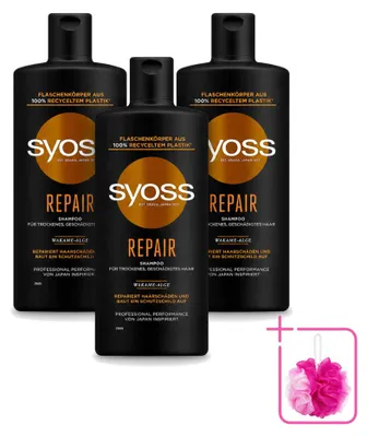 Obrázek produktu pro 3x šampon Syoss Repair – pro poškozené a lámavé vlasy – 440 ml – výhodná sada – 3 kusy
