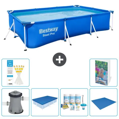 Immagine prodotto di Bestway Steel Pro, piscina rettangolare - 300x201x66 cm - composta da 5 parti, modello S251