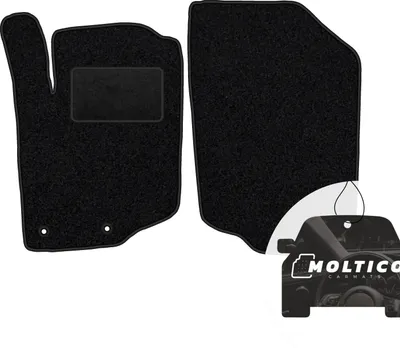 Produktbild von moto-MOLTICO Vorne Fußmatten Auto Velours Autoteppiche Schwarz Automatten Set 2-teilig passend für Peugeot 207 2006-2012