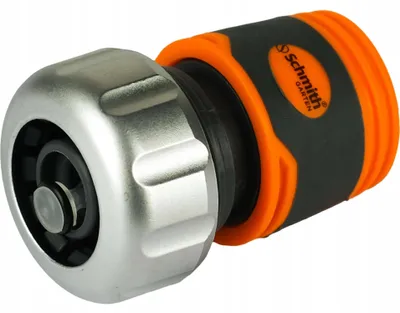Produktbild von Schmith Premium Schlauchverbinder 3/4 Zoll Metall mit Aquastop | Robuste Schlauchkupplung für Gartenschlauch | Universeller Schlauchanschluss Wasserhahn Adapter Gartenbewässerung Zubehör