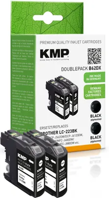 Image de KMP Patrone Brother LC-223BK noir Doppelp. 2x550S. B62DX