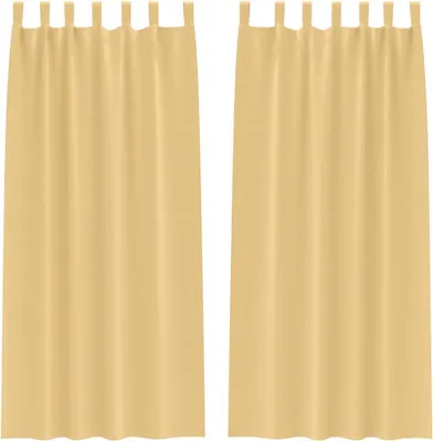 Immagine prodotto di vidaXL Tende oscuranti con anelli 2 pezzi Beige 245 x 140 cm