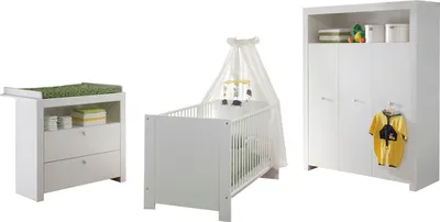 Produktbild von trendteam Babyzimmer 4-teilige Kombination Olivia/Julie Weiß