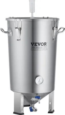 Obrázok produktu pre Kanvica z nehrdzavejúcej ocele 304, 30 l fermentor na varenie piva, fermentor na varenie piva, potreby na domáce varenie piva so základňou, kanvica s vekom, rukoväťou, ventilom, kohútikom a teplomerom