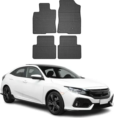 Zdjęcie produktu dla 2017-2025 Honda Civic X HB gumowe dywaniki podłogowe czarne 4 szt