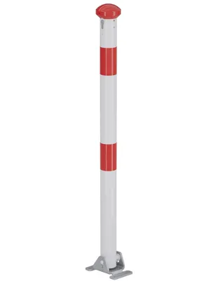 Produktbild von Alberts Absperrpfosten Passau | zum Aufschrauben, herausnehmbar | weiß | Pfosten-Ø 60 mm | Höhe über Boden 100 cm | ohne Ösen