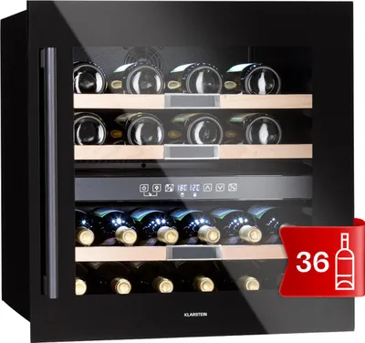 Zdjęcie produktu dla KlarsteinVinsider 36, chłodziarka do wina, 2 strefy chłodzenia, 5-22°C, 85 l, 36 butelek