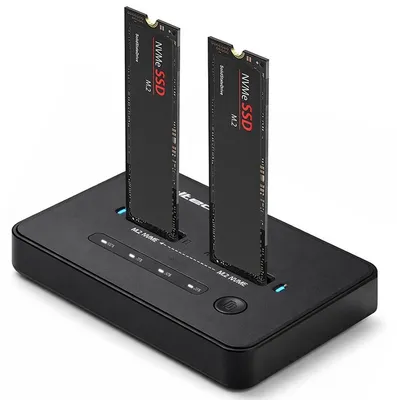 Zdjęcie produktu dla Qoltec Stacja Dokująca SSD M.2 NVMe PCIe USB-C 20Gb/s DUAL 2x8TB Klonowanie Offline