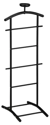 Produktbild von Herrendiener Stummer Diener ATRIX, Kleiderbutler Damendiener Kleiderstange Kleiderbügel Hosenbügel aus Metall in schwarz