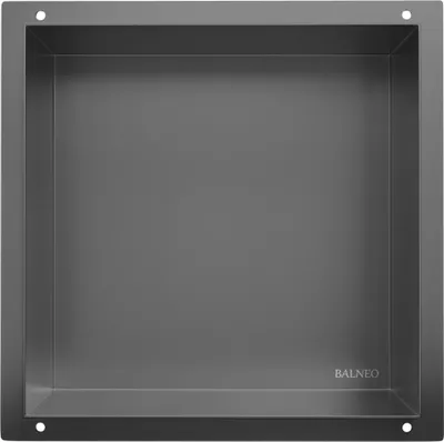 Produktbild von BALNEO Wandnische WALL-BOX NO RIM 30 x 30 x 10 cm Gunmetal