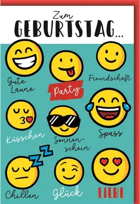 Produktbild von Geburtstag - Glückwunschkarte im Format 11,5 x 17 cm mit Umschlag