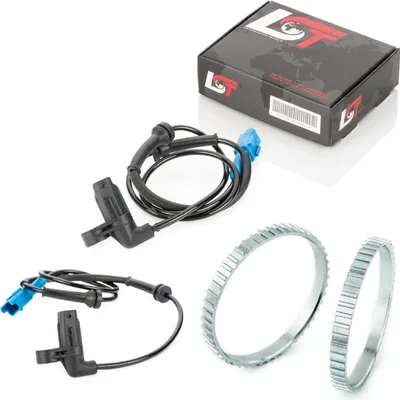 Produktbild von 2x ABS-Sensor und ABS-Ring Set Vorderachse 48 Zähne für PEUGEOT 206 ab 09/2002
