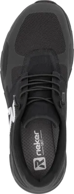 Produktbild von Rieker Herren Sneaker lose Einlage MemoCup und zusätzliche Schnürsenkel 09100, Größe:45 EU, Farbe:Schwarz