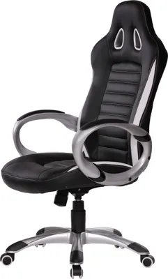 Produktbild von Amstyle Bürostuhl Sport Schwarz Chefsessel Schreibtischstuhl Drehstuhl