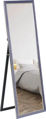 Image de Miroir intégral - miroir sur pied - 150 x 50 cm - rectangulaire - cadre brun
