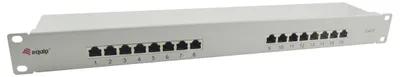 Zdjęcie produktu dla Equip 326317 Equip Patchpanel 16x RJ45 Cat6 19" 1HE grau