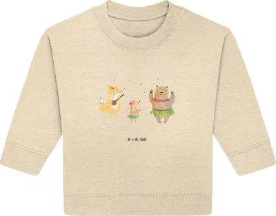 Produktbild von Mr. & Mrs. Panda Organic Baby Pullover Waldtiere Aloha 6. - 12. Monat - Natural Raw - Geschenk, Bär, Lustige Sprüche, Musik, Leben, Bullover, Wald