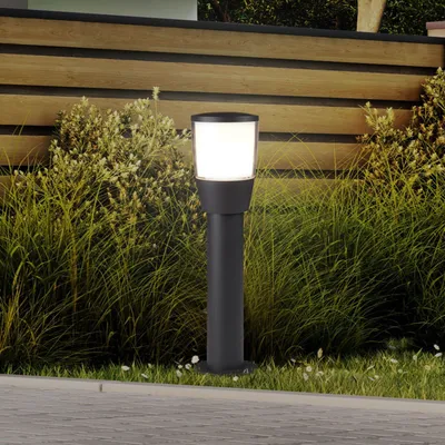 Produktbild von Außenlampe Aluminium E27 IP44 45 cm Anthrazit Weiß Modern Wegeleuchte