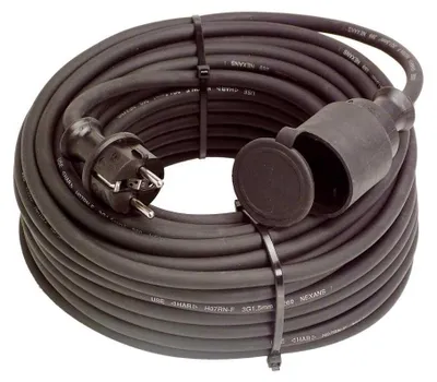 Verlängerungskabel 50 m IP44 Gummikabel H07RN-F 3G2,5 schwarz