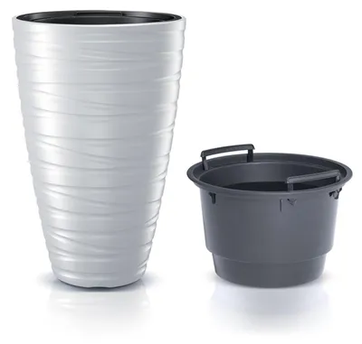 Immagine prodotto di Květináč vysoký s vkladem MAZE 37,5 cm - barva: bílá