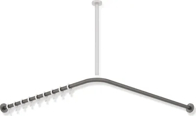Produktbild von HEWI VH-Stange, d:25,A1/A2=1187, 24 Ringe, plvb dgrau tiefmatt