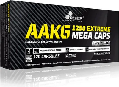 Zdjęcie produktu dla Olimp AAKG Extreme Mega Caps – 120 kapsułek