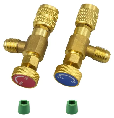 2x Messing-Durchflussregelventil für Klimaanlage 1/4"-5/16"