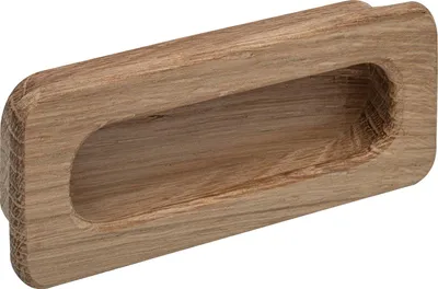 Produktbild von Alles im Griff Griffmuschel Cidras Breite 110mm, Schiebetür Griffmulde aus Holz, Muschelgriff Einlassmaß 102x42mm, Eiche roh