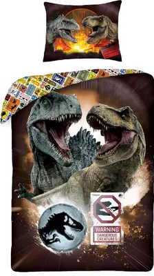Produktbild von Halantex Jurassic World Bettwäsche, 140x200cm + 70x90cm, 100% Baumwolle