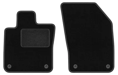 Immagine prodotto di Tappetini anteriori in moquette per Volvo V60 II 2018- (station wagon/berlina) – 2 pezzi, neri, su misura – Wielganizator LUX