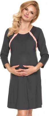 Immagine prodotto di PeeKaBoo - Camicia da notte maternità da donna - Spaventosa grafite L/XL