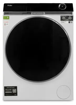 Produktbild von Haier HWD120-BD16397EUS, Frontlader, Freistehend, Weiß, Links, Schwarz, Schwarz
