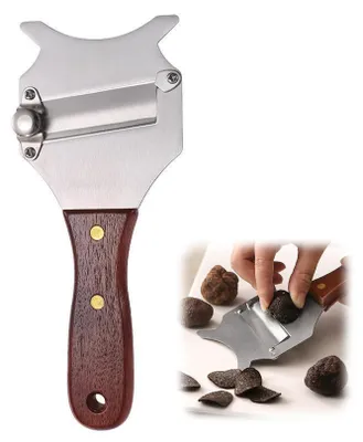 Truffelhobel aus Edelstahl mit Holzgriff, verstellbar