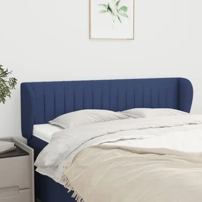 Produktbild von The Living Store Kopfteil mit Ohren Blau 147x23x78/88 cm Stoff