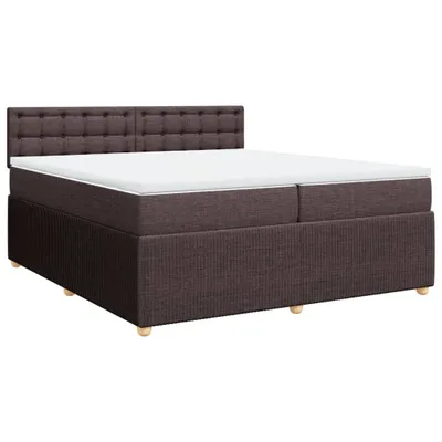 Produktbild von Boxspringbett mit Matratze Dunkelbraun 200x200 cm Stoff