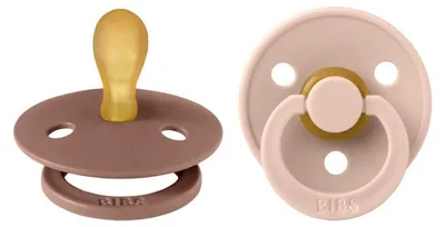 Productafbeelding van Bibs Fopspeen 0-6 Maanden Symmetrical Woodchuck/blush (2 stuks)