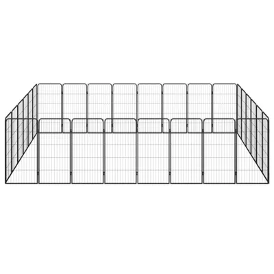 Immagine prodotto di vidaXL 28 pezzi box per cani nero 50x100cm acciaio verniciato a polvere