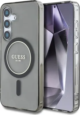 Immagine prodotto di Etui Guess Glitter Circle Classic Logo Magsafe Do Samsung Galaxy S25 Czarny