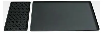 Produktbild von Abtropfmatte für Geschirr, Silikonmatte für die Küche, hitzebeständig und rutschfest, multifunktional für Kaffeemaschine und Geschirr, 2-in-1 Silikonmatte, Schwarz