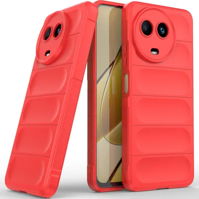 Produktbild von Handyhülle für Realme 11 5G Weich TPU Silikon Stossfest Anti-rutsch Hülle Rot