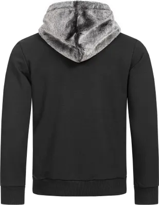 Produktbild von Red Bridge Herren Velour Hoodie Kapuzenpullover Sweater Fur Hooded Schwarz M