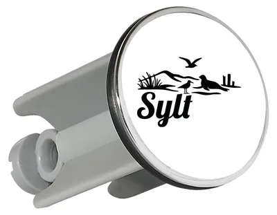 Produktbild von Huuraa Waschbeckenstöpsel Sylt Strandmotiv 4cm höhenverstellbar Abflussstopfen Geschenkidee