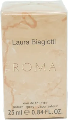 Zdjęcie produktu dla Laura Biagiotti Roma 25ml, Kobiety, 25 ml, Butelka jednorazowa, Bergamotka, Mięta, Cassis, Sicily Bergamot, Mint, Goździk, Jaśmin, Różowy, Tuberoza