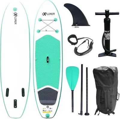 Imagen del producto de Silecomplaza, juego de tablas de paddle surf inflables, tabla de surf para paddleboard, ISUP 300