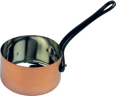 Produktbild von Kupferkasserolle, 12 cm, Massiv Kupfer, Innen Verzinnt, Gusseisengriff, BAUMALU