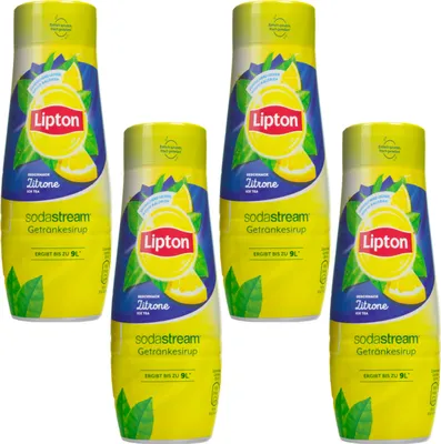 Image de Sodastream Lipton Ice Tea Sirop de citron, 440 ml, 4 pièces