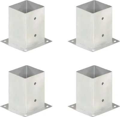 Image de Ancres de poteau 4 pcs Métal galvanisé 101 mm